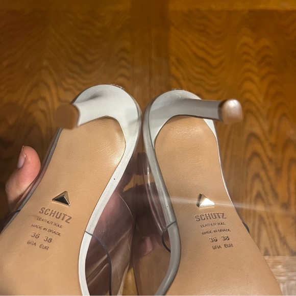 Schutz Adriana Lima Naked Mule Heels Sz EU 38 or US 7 - Picture 14 of 15